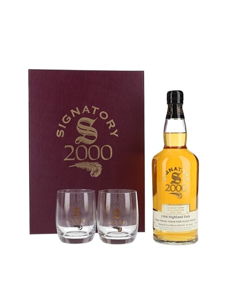 Highland Park 1988 10 Year Old Millennium Gift Set Bottled 2000 - Signatory Vintage 70cl / 43%