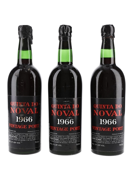 1966 Quinta Do Noval Vintage Port Bottled 1968 3 x 75cl / 21%