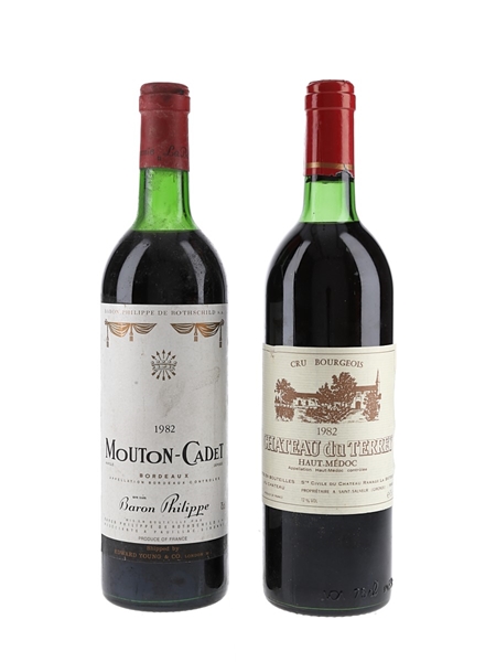 1982 Chateau Du Terrey &  Mouton Cadet  2 x 75cl / 12%