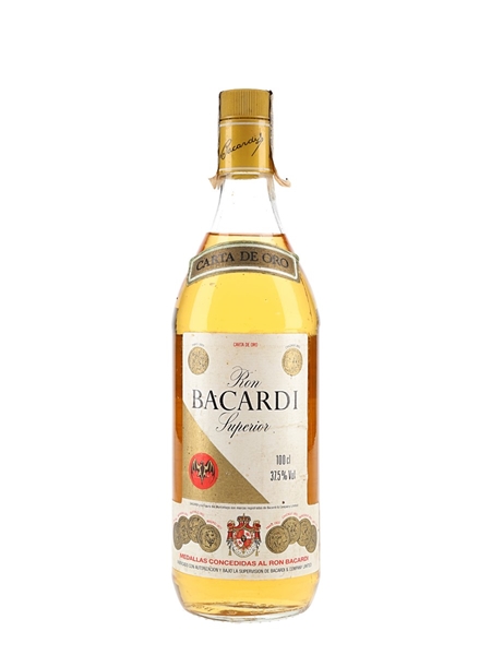 Bacardi Carta De Oro Bottled 1980s - Spain 100cl / 37.5%