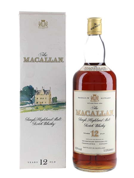 Macallan 12 Year Old Bottled 1980s 113cl / 43%