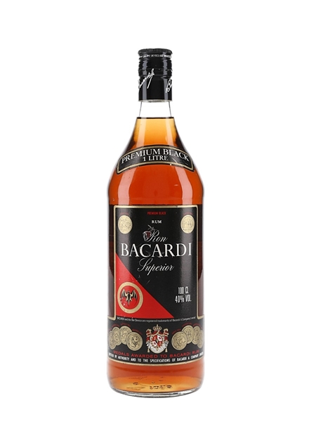 Bacardi Black Bottled 1980s-1990s 100cl / 40%