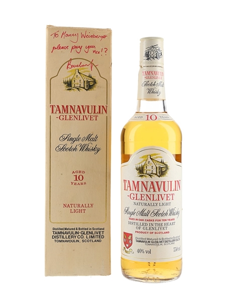 Tamnavulin Glenlivet 10 Year Old Bottled 1980s 75cl / 40%