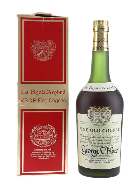 Le Bijou Ambre VSOP Fine Cognac Bottled 1980s - Alexander Dunn & Co. Ltd 70cl / 40%