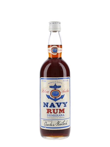 Blue Anchor Demerara Navy Rum Bottled 1970s - Charles Kinloch 75.7cl / 40%