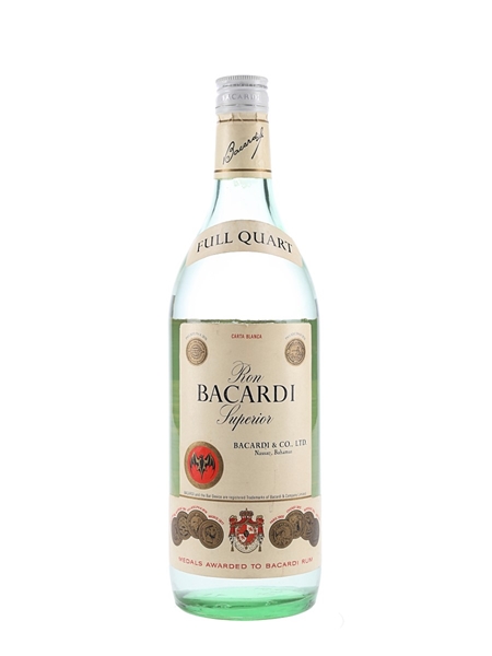Bacardi Superior Carta Blanca Bottled 1970s 94.6cl / 40%