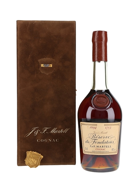 Martell Reserve Du Fondateur Bottled 1982 - Jersey Postage Stamps 70cl / 44%