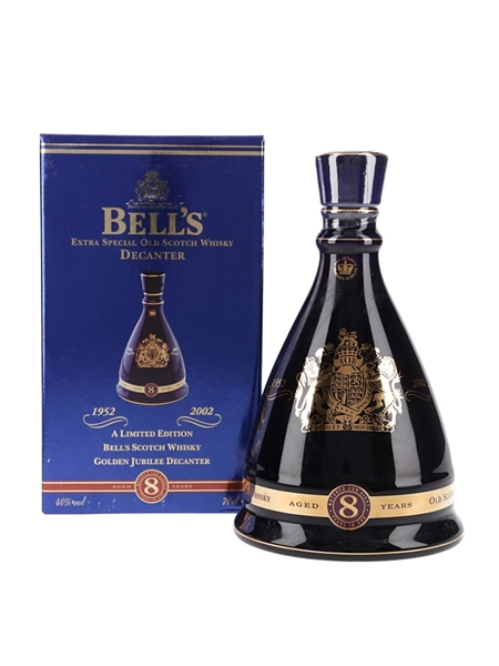 Bell's 8 Year Old Ceramic Decanter 2002 Golden Jubilee Queen Elizabeth II 50 Years Reign 70cl / 40%