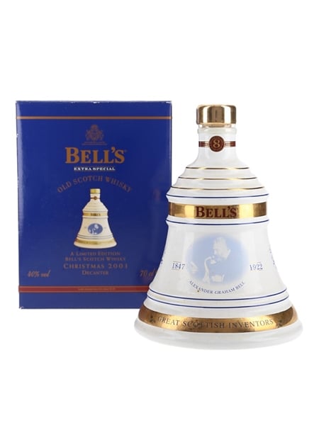 Bell's Christmas 2001 Ceramic Decanter Alexander Graham Bell 70cl / 40%