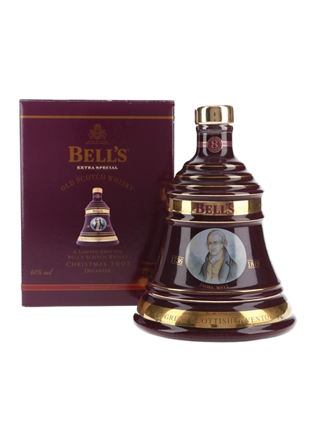 Bell's Christmas 2002 8 Year Old Ceramic Decanter James Watt 70cl / 40%