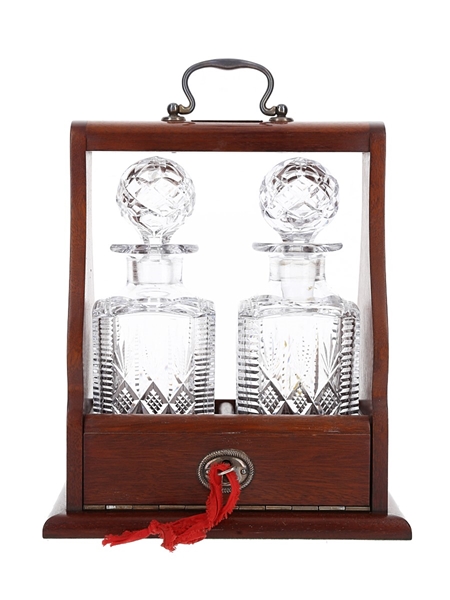 Tantalus Crystal Decanters With Stoppers  2 x 24cm Tall