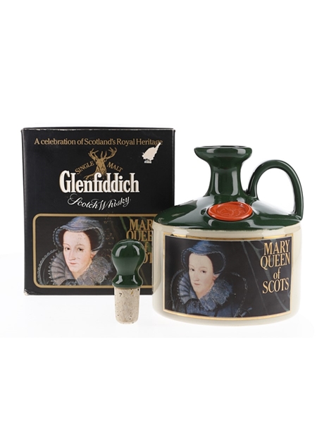 Glenfiddich Scottish Royalty Ceramic Jug Bottled 1980s - Mary Queen Of Scots 75cl / 43%