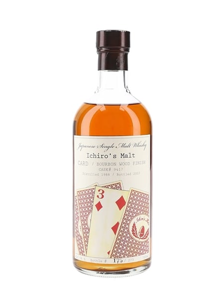 Hanyu 1988 Ichiro's Malt Three Of Diamonds Card Series - Cask #9417 70cl / 56%