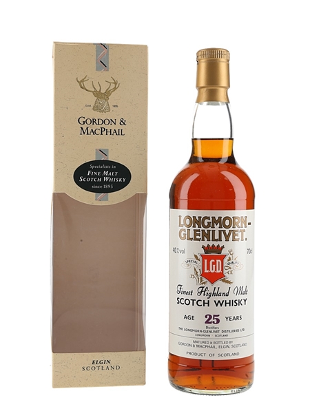 Longmorn Glenlivet 25 Year Old Bottled 2000 - Gordon & MacPhail 70cl / 40%