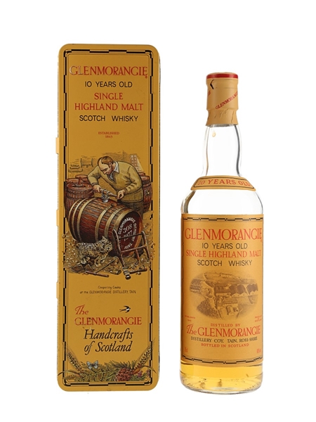 Glenmorangie 10 Year Old Bottled 1980s - Handcrafts of Scotland Tin 75cl / 40%