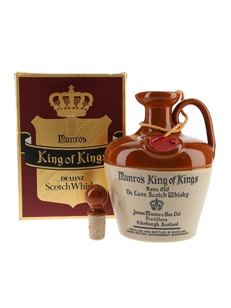 Munro's King Of Kings Bottled 1980s - Ceramic Decanter 75cl / 40% - Duty Free