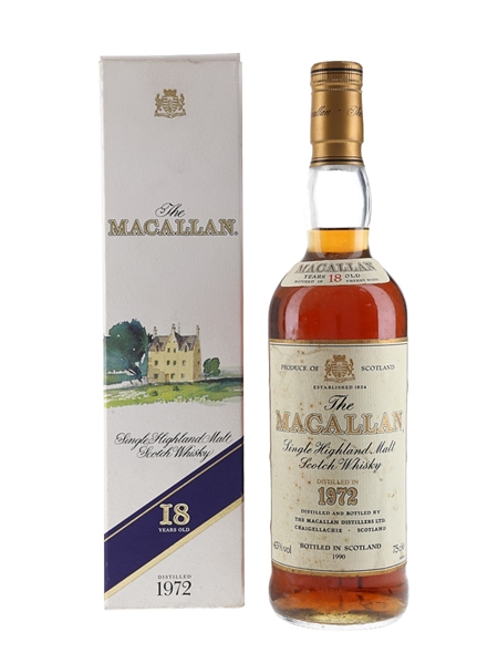 Macallan 1972 18 Year Old Bottled 1990 75cl / 43%