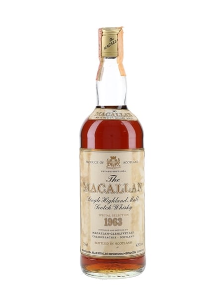 Macallan 1963 Special Selection Bottled 1980s - Rinaldi 75cl / 43%