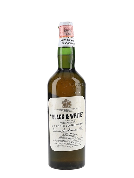 Buchanan's Black & White Spring Cap Bottled 1960s 75cl / 40%