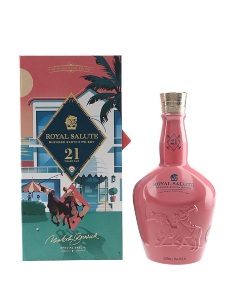 Royal Salute 21 Year Old The Miami Polo EditionThe Signature Blend Bottled 2024 - Porcelain Flagon 70cl / 40%