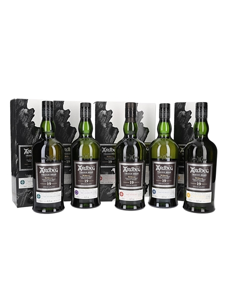 Ardbeg 19 Year Old Traigh Bhan Set of Small Batch Release 2-6 5 x 70cl / 46.2%
