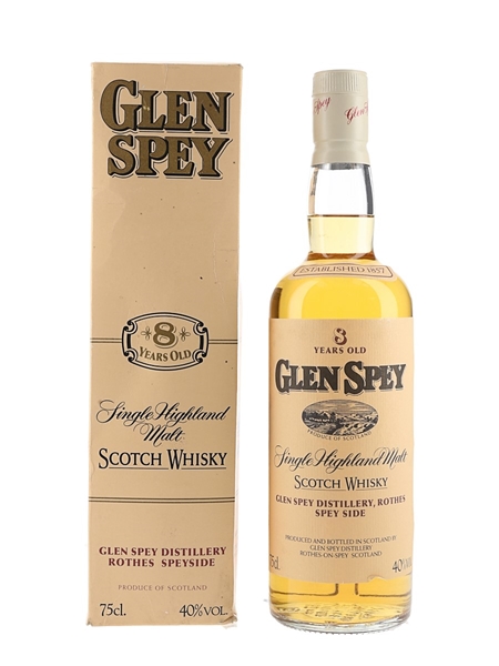 Glen Spey 8 Year Old Bottled 1980s 75cl / 40%