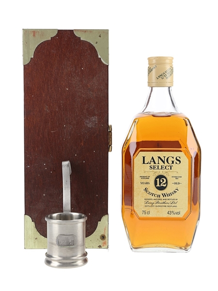 Langs Select 12 Year Old Bottled 1980s - Lang Brothers 75cl / 43%