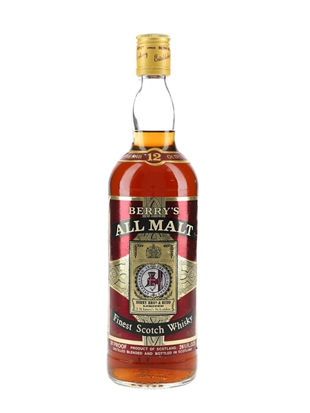 Berry's All Malt Bottled 1970s-1980s 75.7cl / 40%