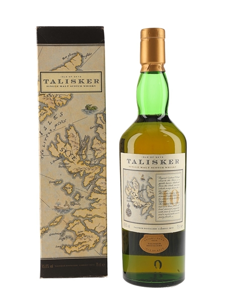 Talisker 10 Year Old Bottled 1980s-1990s - Map Label 75cl / 45.8%
