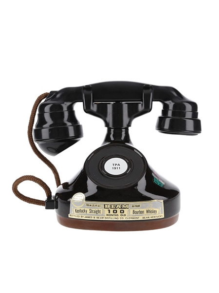Jim Beam 100 Month Old Telephone Decanter Bottled 1980s - Beam Regal China Decanters 75cl / 40%