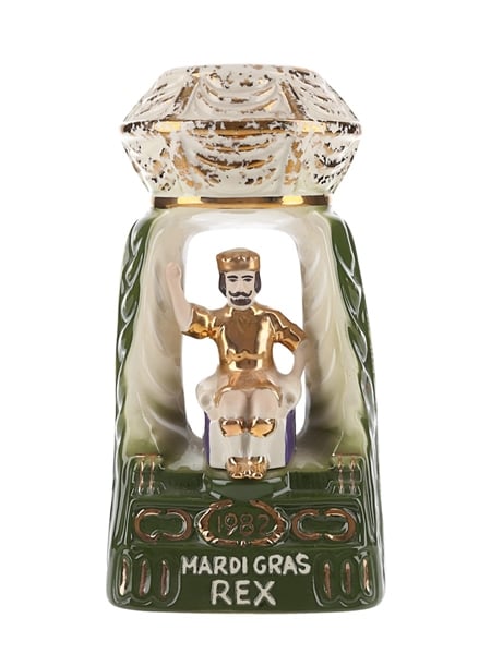 Jim Beam 100 Month 1982 Madri Gras Rex Decanter Bottled 1980s - Beam Regal China Decanters 75cl / 40%