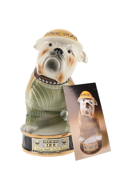 Jim Beam 100 Month 1979 Bull Dog Decanter Bottled 1970s - Beam Regal China Decanters 75cl / 40%