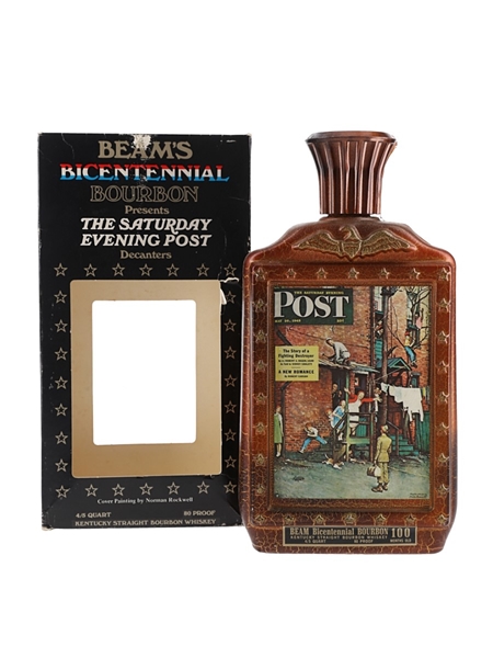 Beam's 100 Month Old 1976 Bicentennial Bourbon The Saturday Evening Post Decanter 75.7cl / 40%