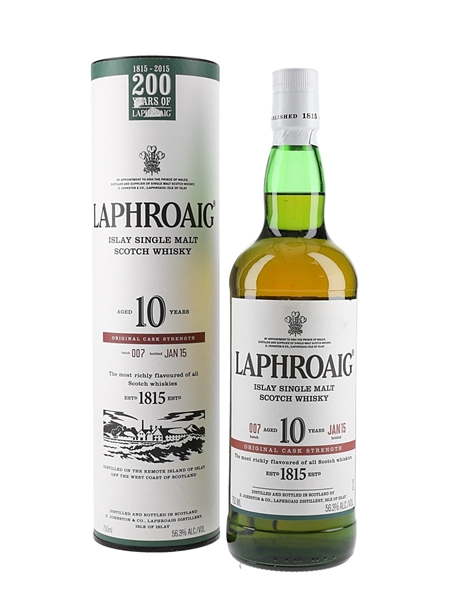 Laphroaig 10 Year Old Cask Strength Batch 007 Bottled 2015 - 200th Anniversary 75cl / 56.3%