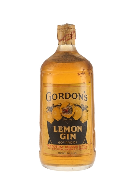 Gordon's Lemon Gin Spring Cap Bottled 1950s 75.7cl / 34%