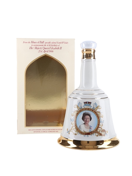 Bell's Ceramic Decanter Queen Elizabeth II 60th Birthday 75cl / 43%