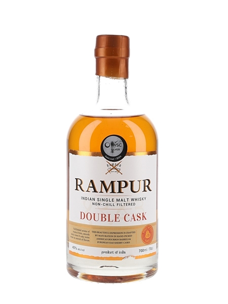 Rampur Double Cask Indian Single Malt Whisky Bottled 2023 70cl / 45%