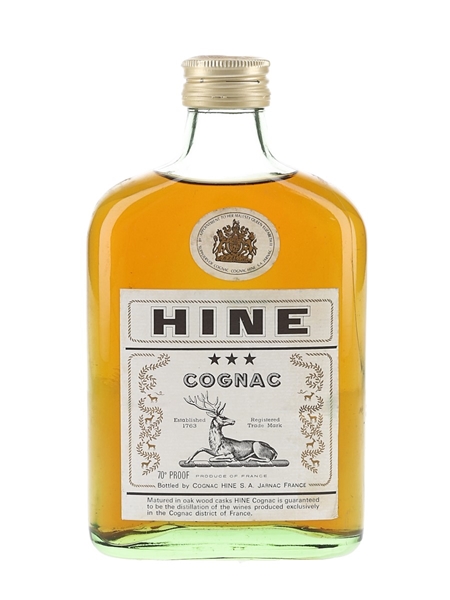 Hine 3 Star De Luxe Bottled 1970s 34cl / 40%