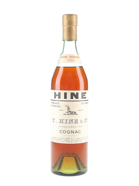 Hine 1928 Grande Champagne Cognac Bottled 1960s 70cl / 40%