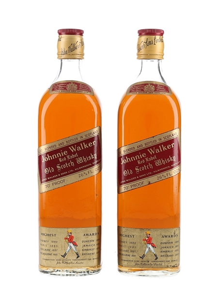 Johnnie Walker Red Label Bottled 1970s 2 x 75.7cl / 40%
