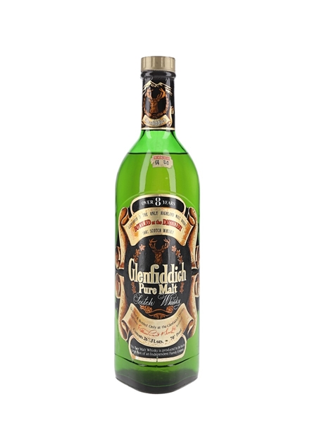 Glenfiddich 8 Year Old Pure Malt Bottled 1970s 75.7cl / 40%