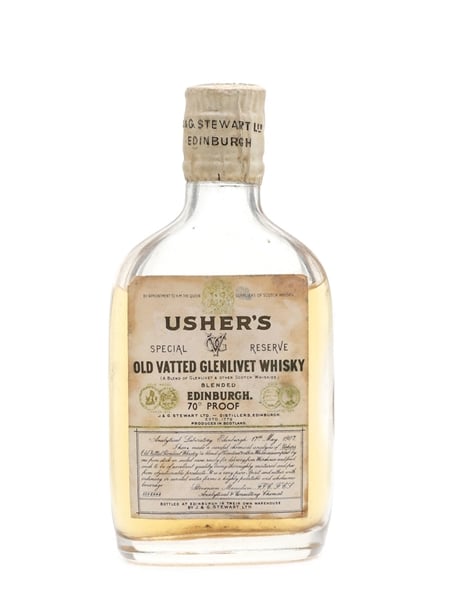 Usher's Old Vatted Glenlivet Bottled 1950s 5cl / 40%