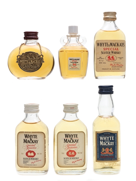 Whyte & Mackay Miniatures 6 x 4cl - 5cl