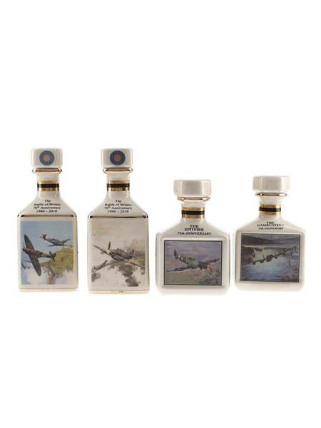 Pointers Ceramic Decanters Royal Air Force 4 x 5cl