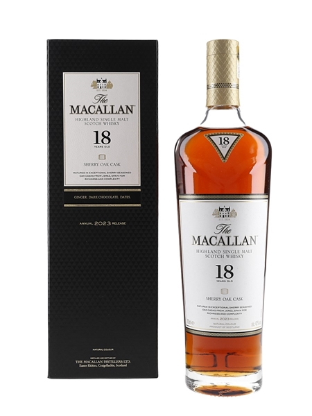 Macallan 18 Year Old Sherry Oak Annual 2023 Release 70cl / 43%
