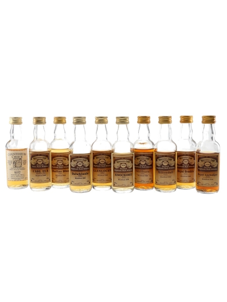 Assorted Connoisseurs Choice Single Malt Whisky Bottled 1980s-1990s 10 x 5cl / 40%