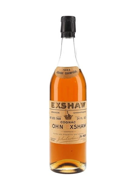 Exshaw 1962 Grande Champagne Cognac Bottled 1970s 68cl / 40%