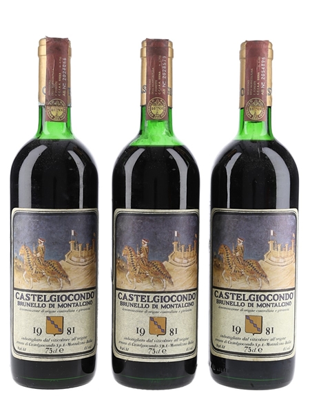 1981 Brunello Di Montalcino Castelgiocondo 3 x 75cl / 13%
