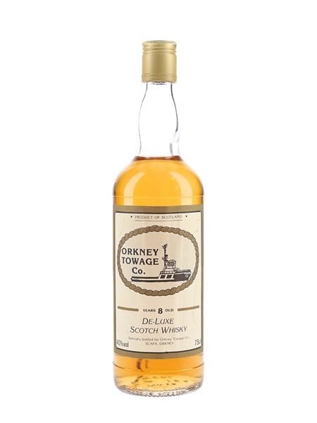Orkney Towage 8 Year Old De Luxe Bottled - 1980s 75cl / 40%