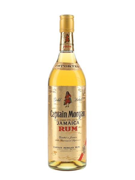 Captain Morgan Gold Label Bottled 1970s - NAAFI Stores 75.7cl / 43%